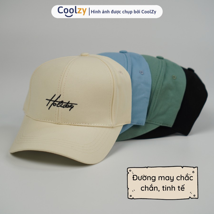 [Mã FAMARAL1 giảm 10K đơn 50K]Mũ lưỡi trai ❤️ Nón kết thêu hình chữ Holiday chất kaki cao cấp form unisex nam nữ N25