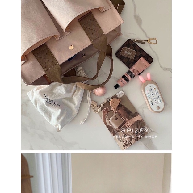 Túi vải be nhiều ngăn có khoá