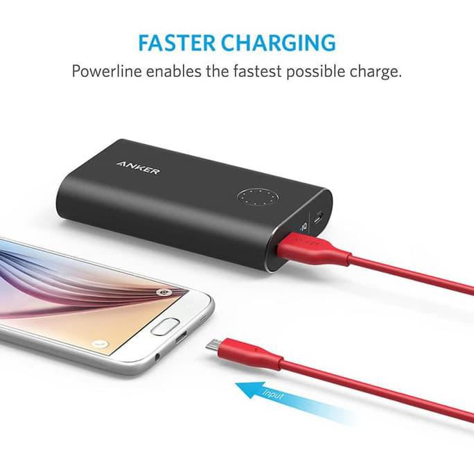 Anker Dây Cáp Sạc 6ft / 1.8m Micro Usb Red - A8133 Màu Xanh Dương