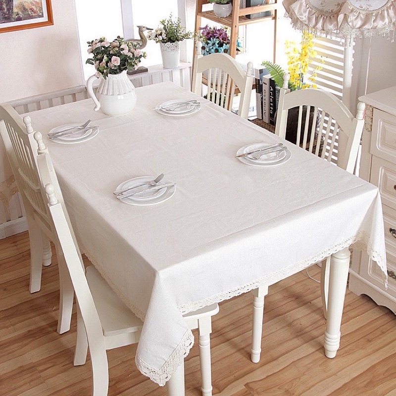 BST Khăn trải bàn phong cách Châu âu, table runner để trang trí nhà cửa chất liệu vải cotton pha