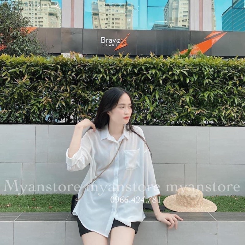 Áo sơ mi tơ lụa Myan