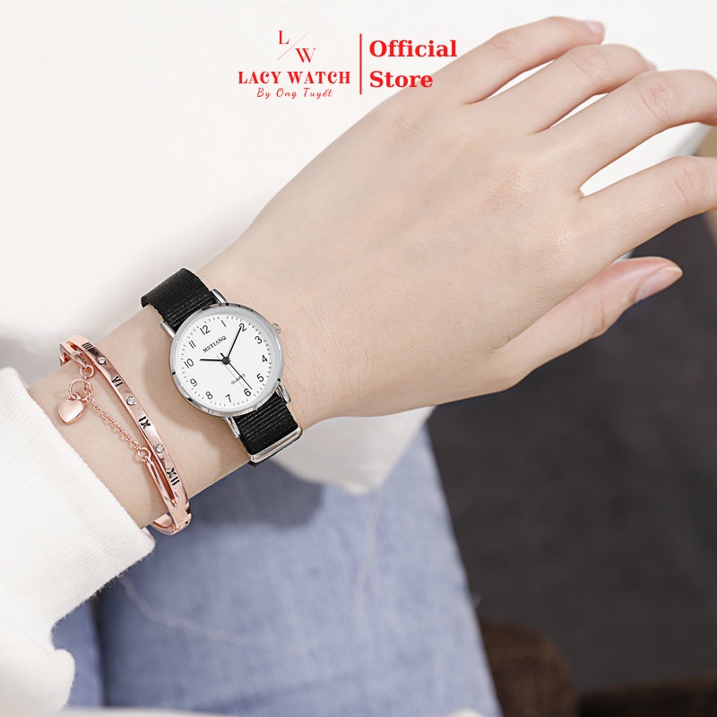 Đồng hồ nữ LaCy Watch đồng hồ đeo tay dây vải mặt tròn cọc số Arabic trẻ trung DHDG0008 | BigBuy360 - bigbuy360.vn