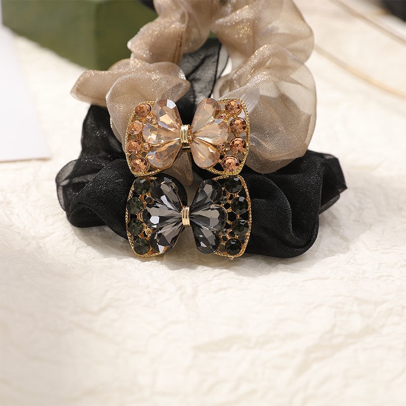 Dây Buộc Tóc Cao Su Co Giãn Đính Đá Pha Lê Sang Trọng Thời Trang 2022