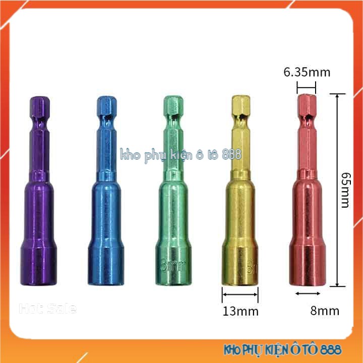 Bộ 5 Tay Tháo Bulong Ốc Vít Lục Giác Gắn Máy Bắn Vít