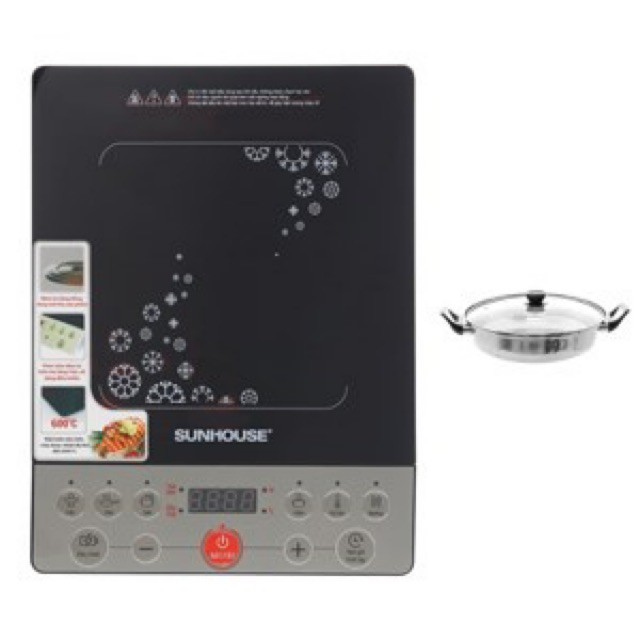 Bếp Điện Từ Sunhouse SHD6152 + Tặng Kèm Nồi Inox