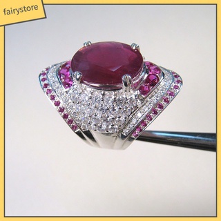 Nhẫn Đính Đá Ruby Nhân Tạo Thời Trang Cho Nữ