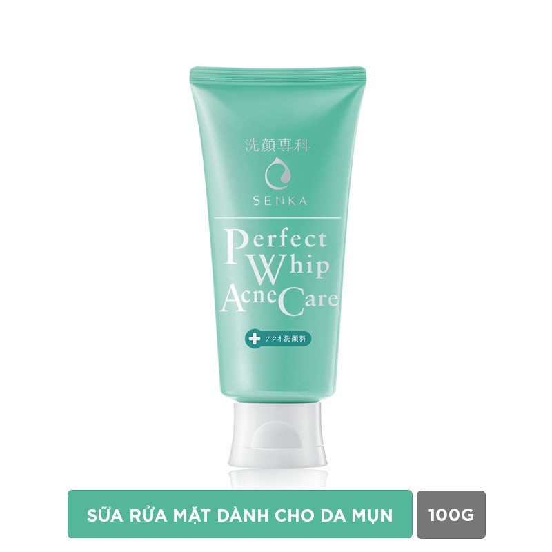 Sữa Rửa Mặt Senka Perfect Whip Acnes Care Dành Cho Da Mụn 100g