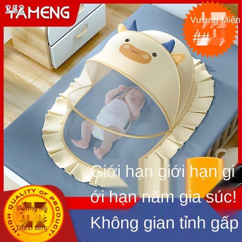 【bán chạy】Nắp màn chống muỗi cho bé Có thể gập lại toàn bộ Yurt dành trẻ em Giường nhỏ không đáy được mã hóa đa năng