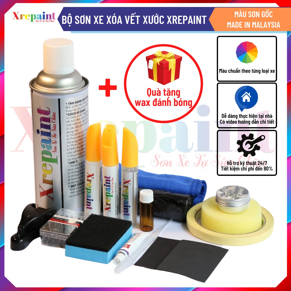 [HOT] Sơn Xóa Vết Xước Xe ô tô XREPAINT - Màu chuẩn đủ các dòng xe, dễ sử dụng