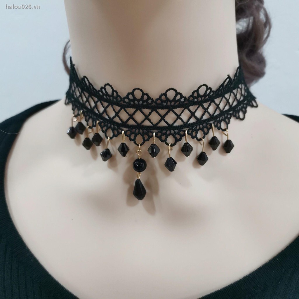 (Hàng Mới Về) Vòng Cổ Choker Phối Ren Giúp Che Vết Sẹo Và Nếp Nhăn