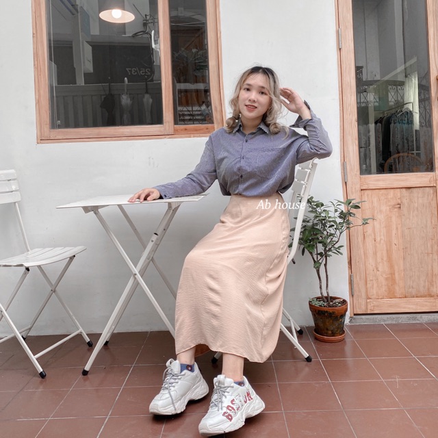 Chân Váy Đũi Hàn Trơn 2 Lớp (Ảnh Thật) | BigBuy360 - bigbuy360.vn