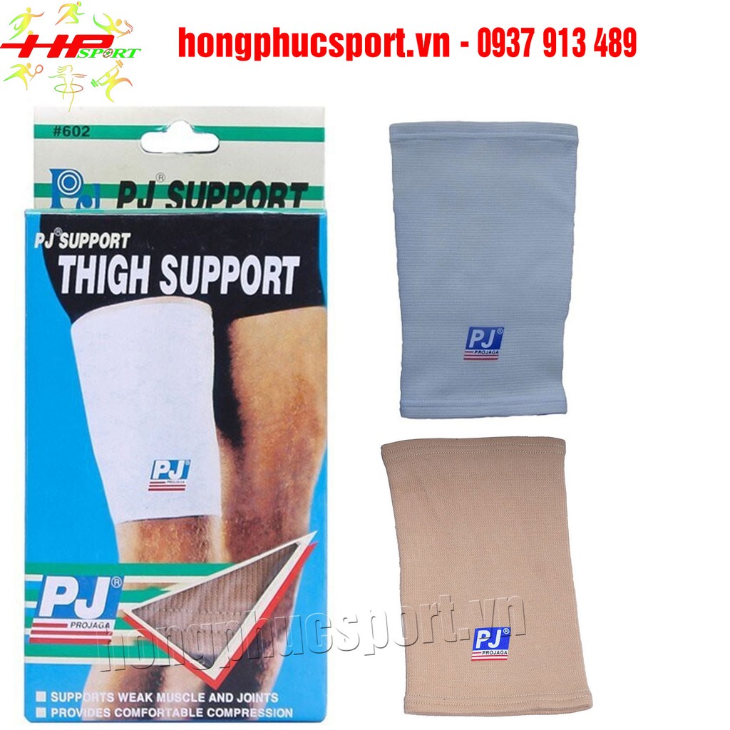 Bó đùi PJ602, băng bó cơ đùi thể thao, băng bảo vệ đùi PJ 602 cao cấp chính hãng