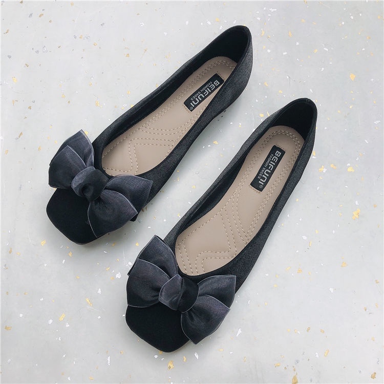 Giày Búp Bê Satin Mũi Vuông Thời Trang Mới Năm 2022 giày bệt nữ Size 33-44