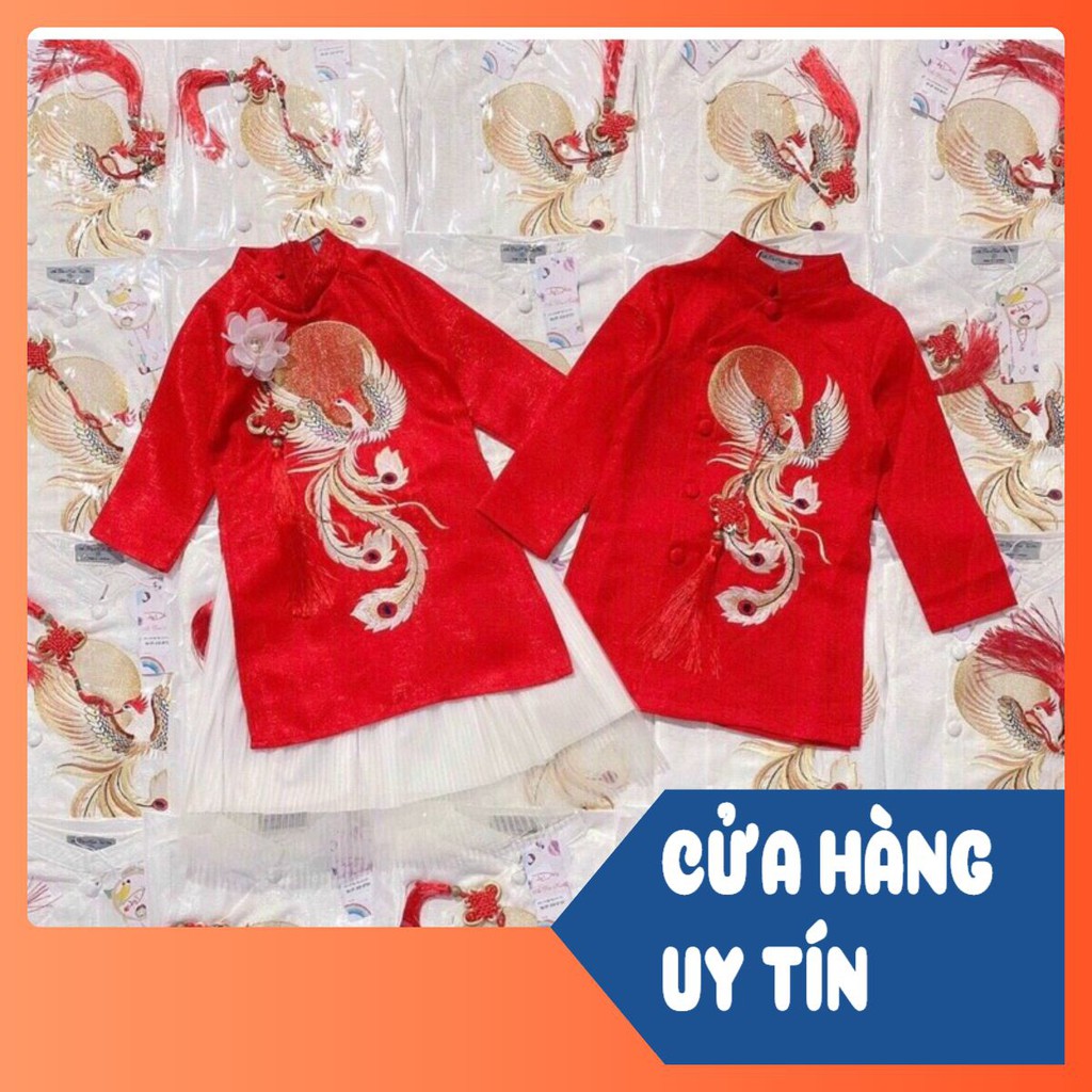 ÁO DÀI HÌNH CHIM PHƯỢNG CHO BT BG