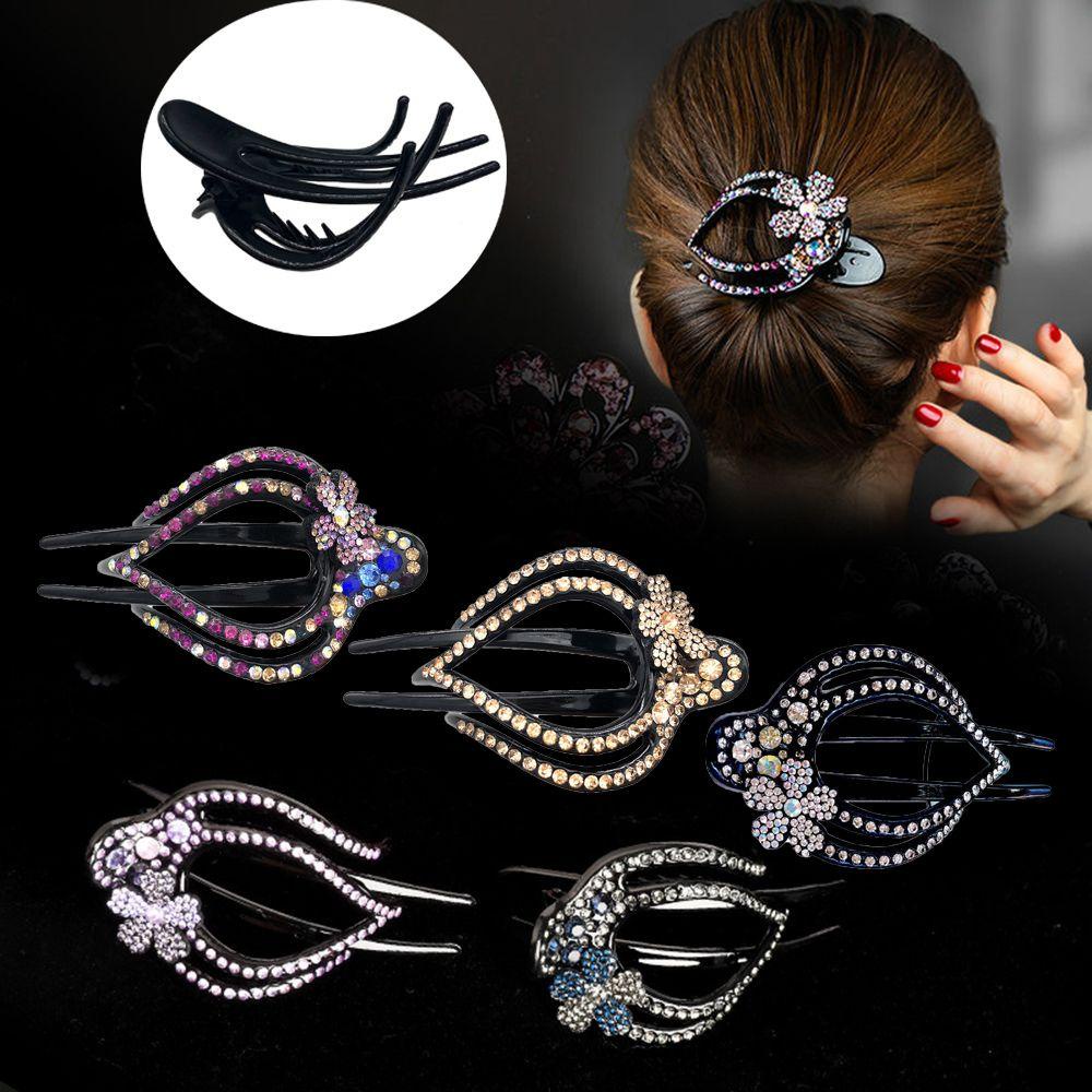 Kẹp Hàm Cá Sấu Bằng Nhựa Lấp Lánh Chống Trượt Cho Nữ