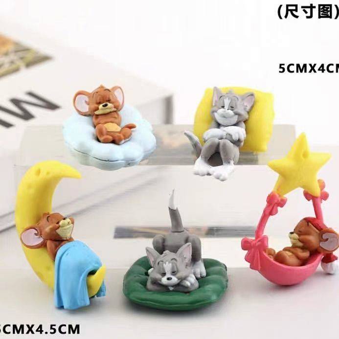 Mô hình tượng mèo Tom và chuột Jerry trang trí làm quà tặng cho bạn bè