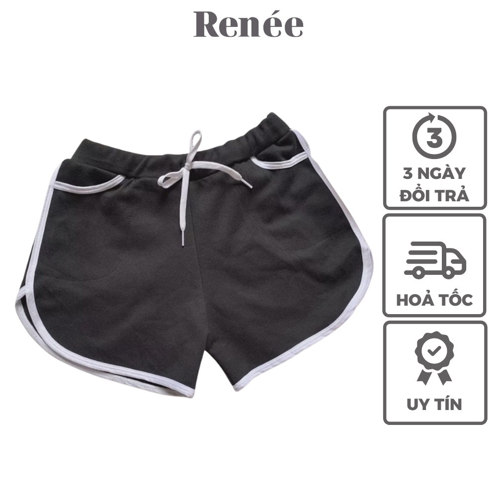 Quần Short Nữ RENEE - Quần Đùi Nữ Thể Thao Basic Cotton Co Giãn Cực Xinh - QK01