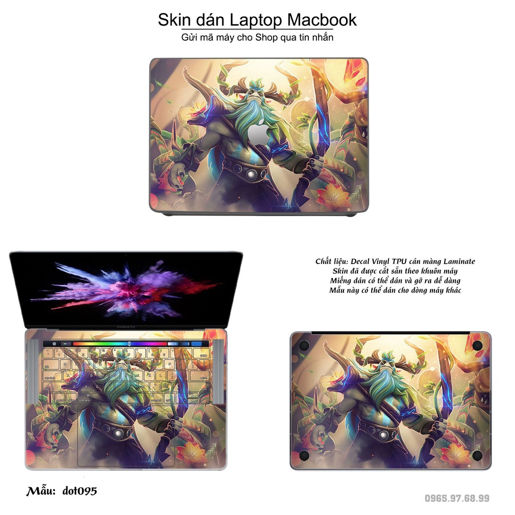 Skin dán Macbook mẫu Dota 2 (đã cắt sẵn, inbox mã máy cho shop)