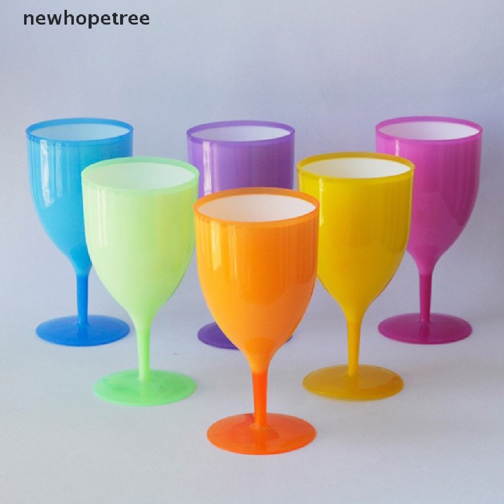 Set 6 Ly Nhựa Uống Rượu Cocktail Hai Lớp Tiện Dụng Khi Đi Dã Ngoại