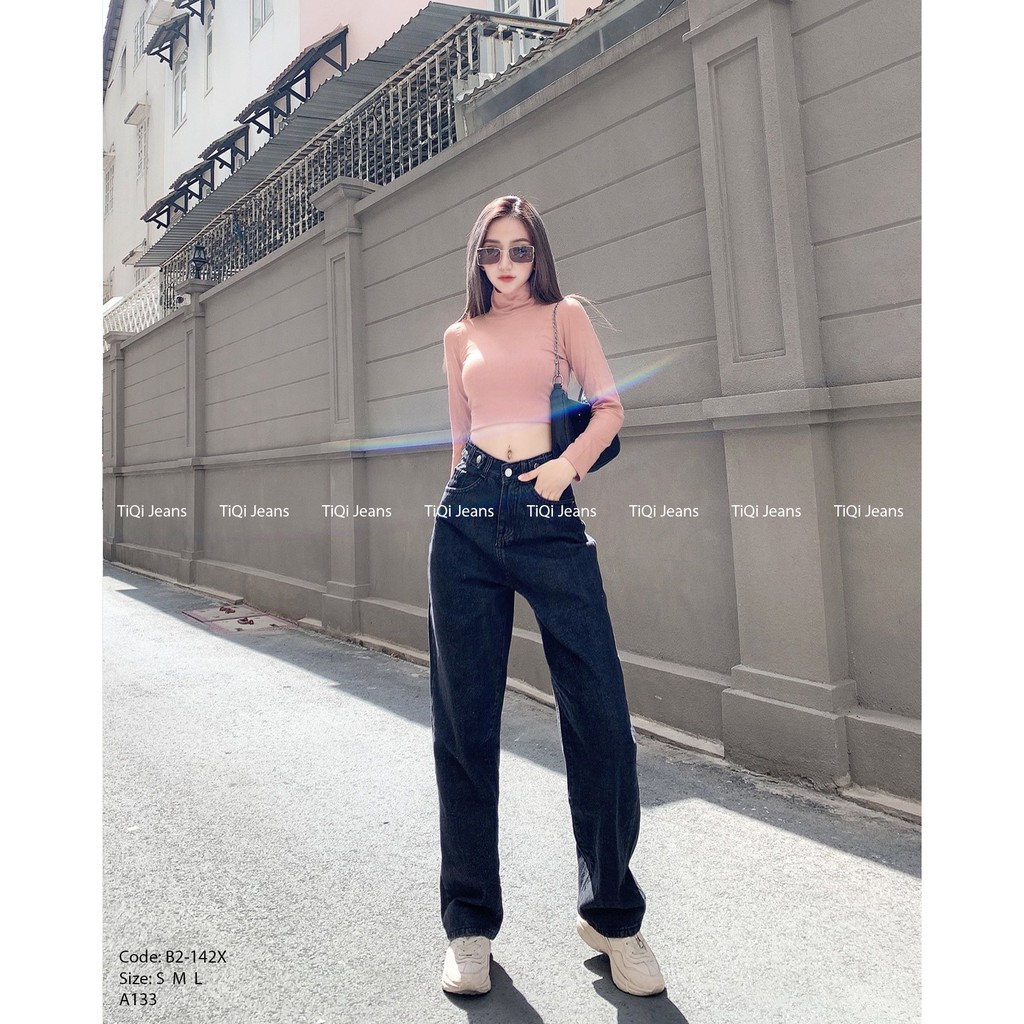 QUẦN JEANS ỐNG RỘNG B142