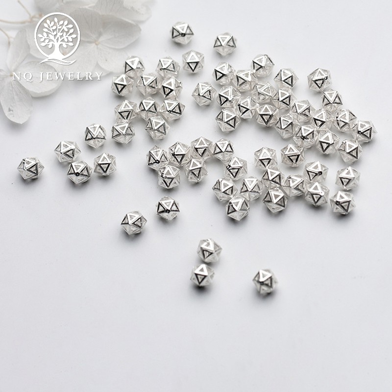 Charm bạc hình cầu hạt - NQ Jewelry