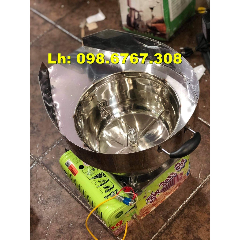 Bếp nổ bỏng bắp rang bơ, 2 van ga tiện dụng- Máy làm bỏng bắp rang bơ