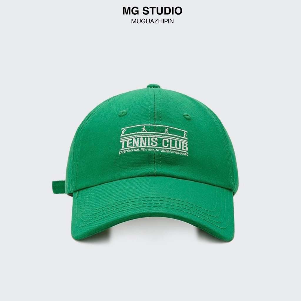 Mũ Lưỡi Trai MG STUDIO Thêu Chữ TENNIS CLUB 4 Màu Tùy Chọn Thời Trang