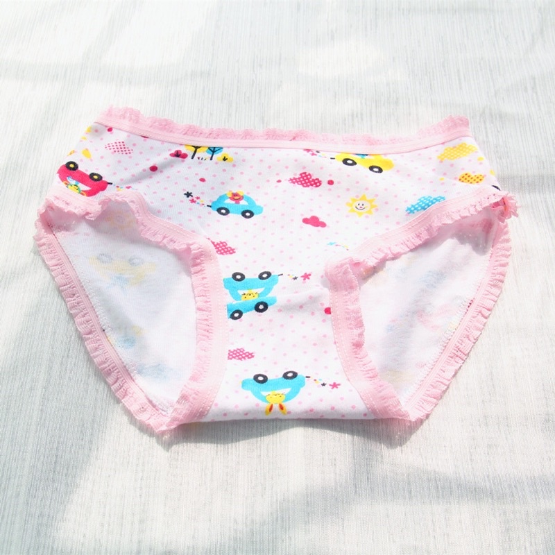 Quần chip cho bé gái từ 15-30kg, hàng cotton mềm đẹp viền ren xinh xắn