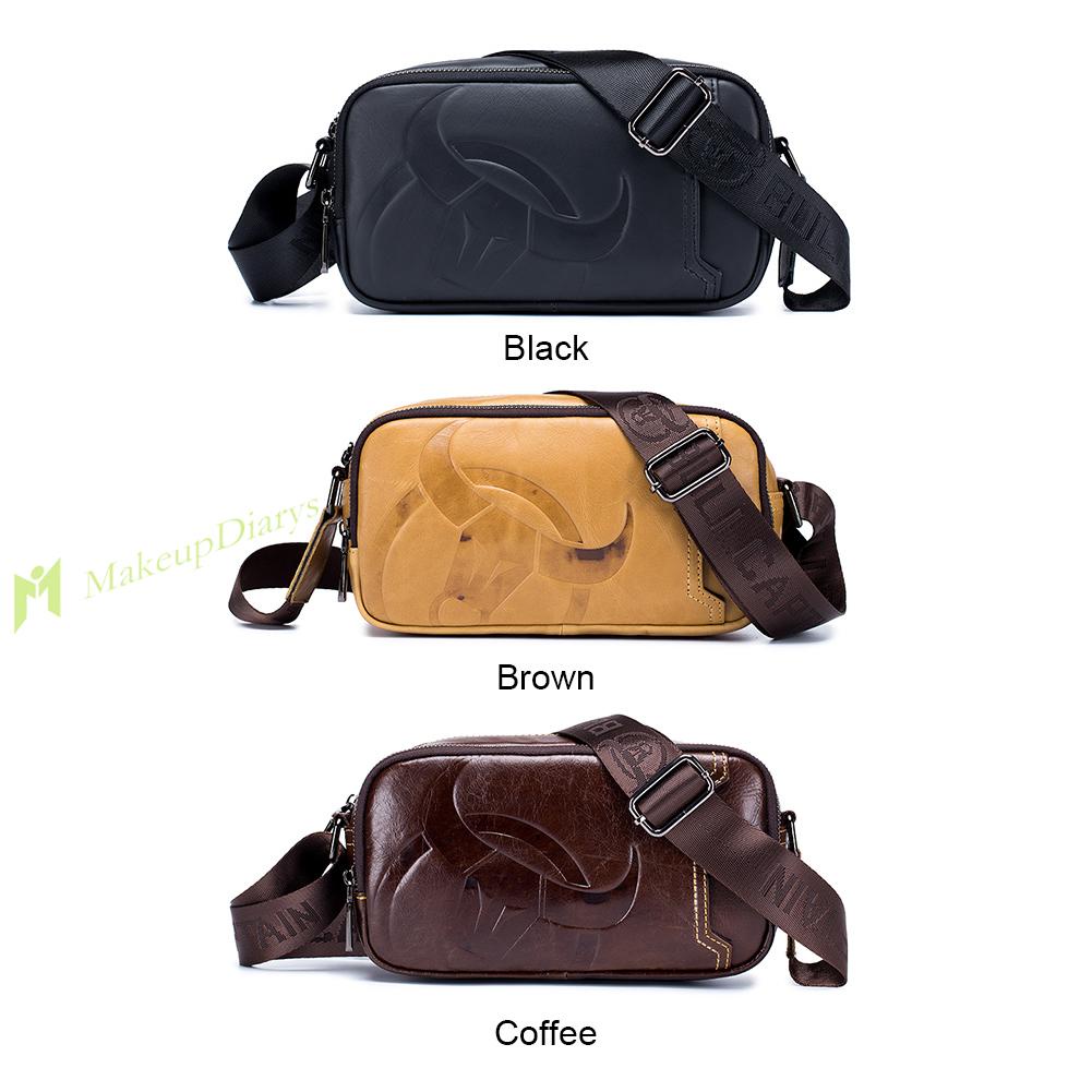 [Hàng Mới] Túi đeo chéo da bò dập nổi vintage màu trơn cho nam | BigBuy360 - bigbuy360.vn
