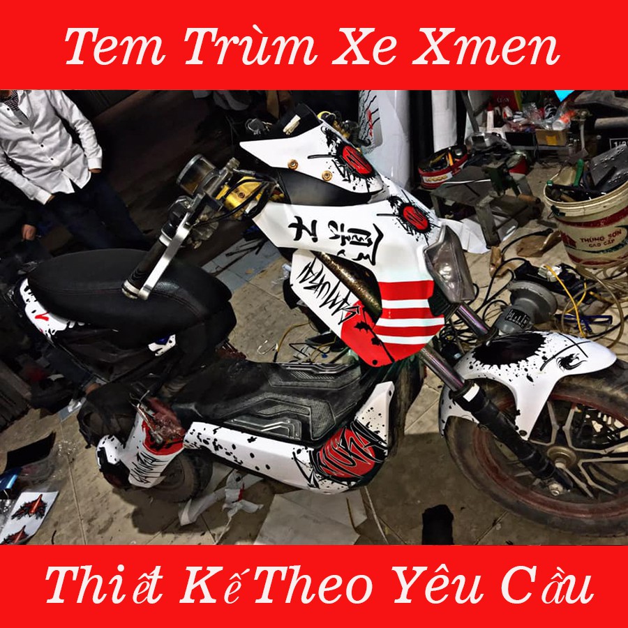 Tem Trùm Xe Điện Xmen Samurai Trắng Đỏ 2