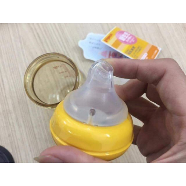 (AUTH) Bình sữa Pigeon nội địa Nhật cổ rộng nhựa PPSU - 160ml