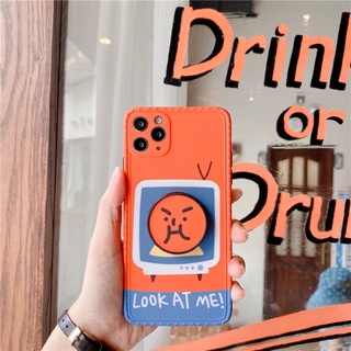 Ốp lưng iphone nhựa cứng Look at me mặt biểu cảm cute dễ thương kèm đế popsocket