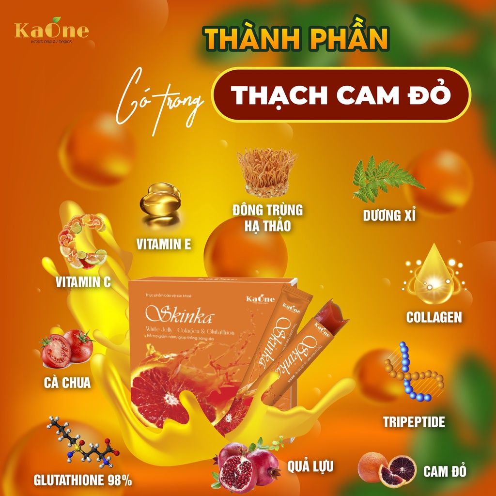 [Chính hãng] Thạch trắng da SKINKA - xoá nám giảm thâm, bổ sung collagen cho da khoẻ đẹp