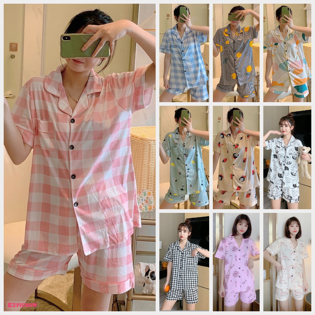 Pijama Cộc Mặc Nhà, Bộ Ngủ Nữ Nhiều Màu Họa Tiết Xinh Xắn CCCP09