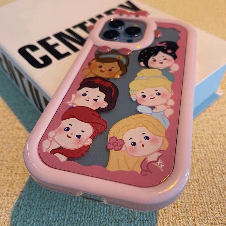 Ốp Điện Thoại Dẻo Trong Suốt Họa Tiết Hoạt Hình Cô Gái Dễ Thương Chống Sốc Cho iPhone 13 12 11 Pro Max