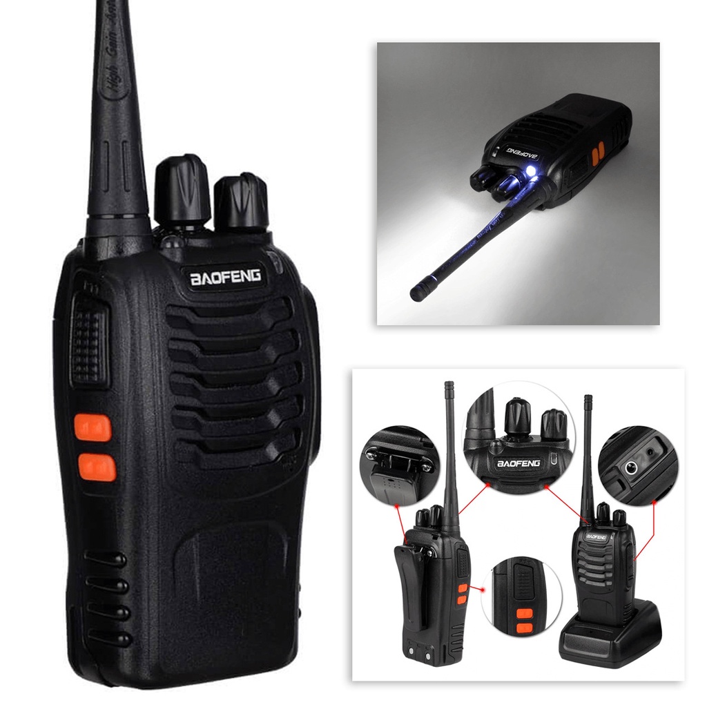 Bộ Đàm - Bộ Đàm Baofeng 888s Cực Chất,16 Kênh, Khoảng Cách 3-5km,Hàng Mới 100%