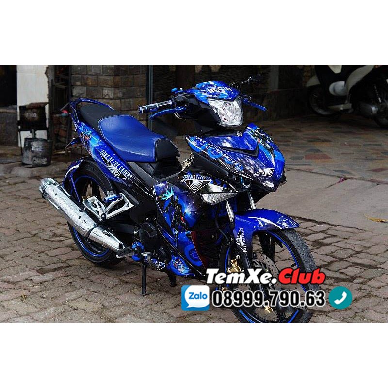 Tem Trùm Exciter 150 xanh đen  ngân  hà