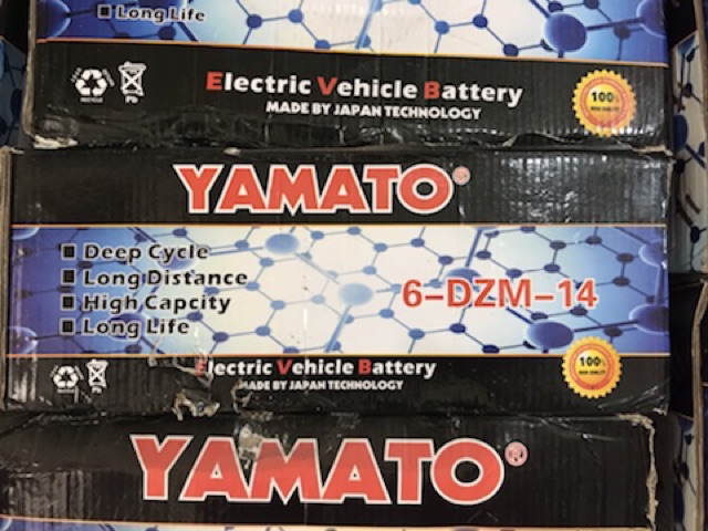 Ắc quy xe đạp điện 12V 14Ah Yamato 6-DZF-14 (6-DZM-14/ 6DZM14)