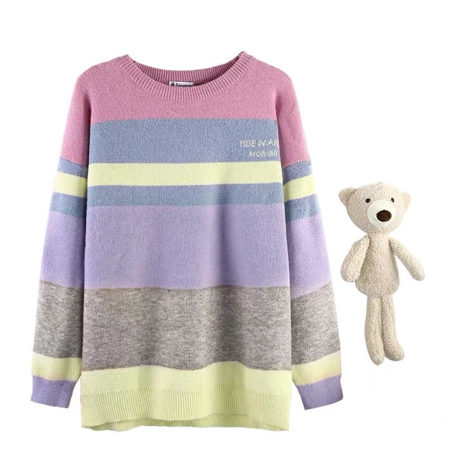 ÁO LEN MÀU KÈM GẤU ULZZANG