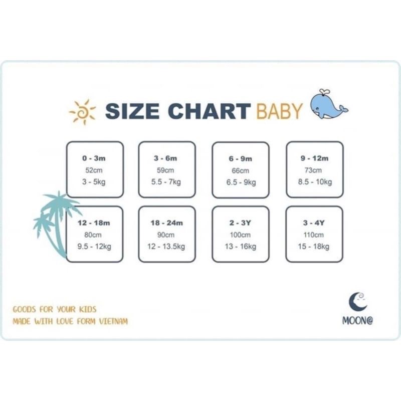 [Moon@] Body sơ sinh cài chéo chất Petit cho bé 3-7kg chính hãng mẫu mới