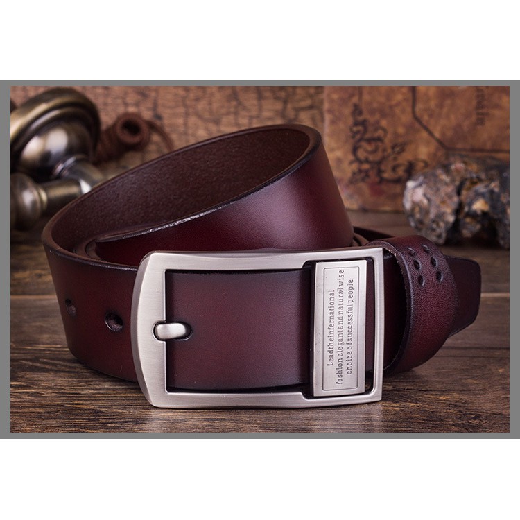 Thắng lưng da bò nguyên miếng 100%. Thắt lưng nam, Thắt lưng da tặng kèm đinh đục lỗ