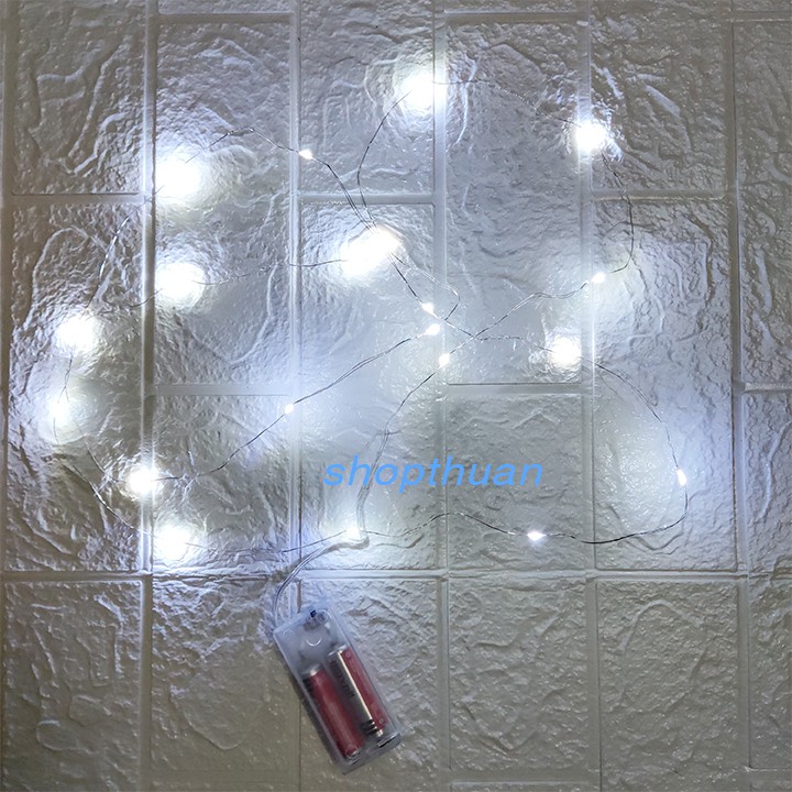 Đèn Led Trang Trí Fairy Dài 1.7  Mét - Không Chớp - Pin AA