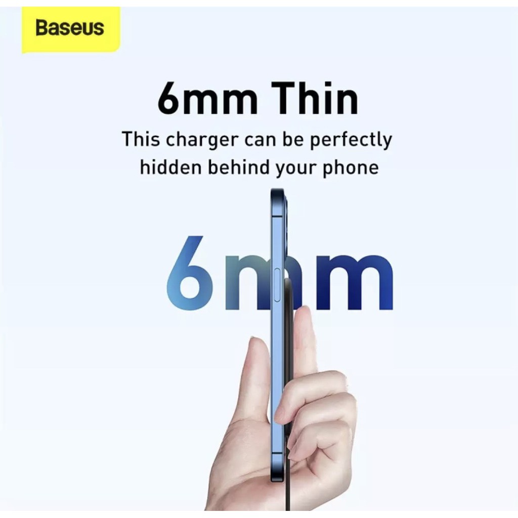 Sạc không dây nam châm 15W cho Iphone 12 Baseus Light Magnetic