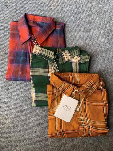 ÁO SƠMI KẺ KÈM ẢNH THẬT SANG CHẢNH.