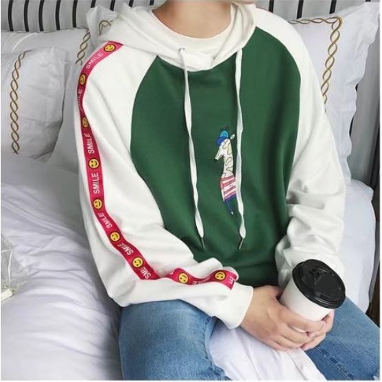 Áo hoodie unisex dáng rộng phong cách hàn quốc Hot thu đông 2018