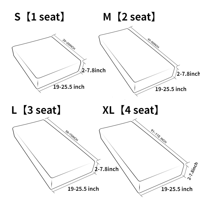 Vỏ Bọc Đệm Ghế Sofa 1/2/3/4 Chỗ Ngồi Hoặc Vỏ Gối Hoặc Vỏ Bọc Đệm Lưng Dày Dặn Co Giãn Họa Tiết Trang Trí