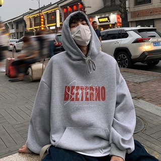 Áo Hoodie Dài Tay Dáng Rộng Thoải Mái Cho Nam
