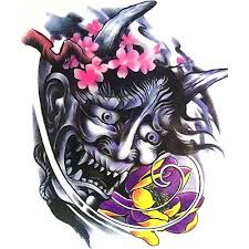 Hình xăm dán mặt quỷ + tặng hình mini