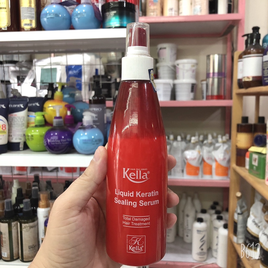 Xịt dưỡng tóc KELLA Keratin phục hồi tóc hư tổn 250 ml