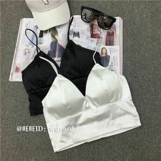 ÁO CROPTOP LỤA  2 DÂY 8 HÀNG NÚT GÀI